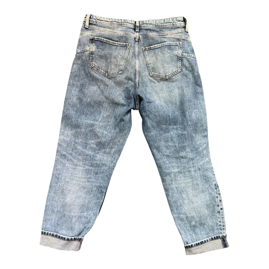 River Island washed look blue rip mom jeans