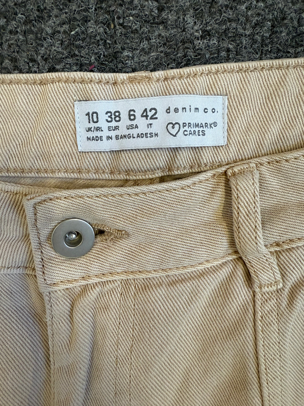 Primark beige wide leg cargos