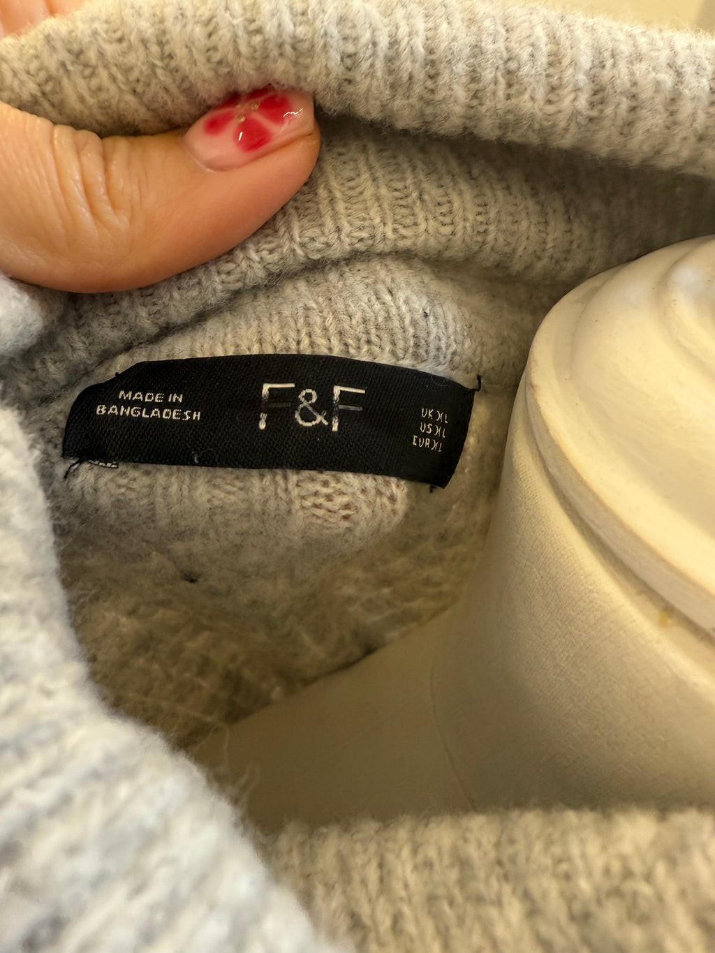 F&F cable knit oversize tank top