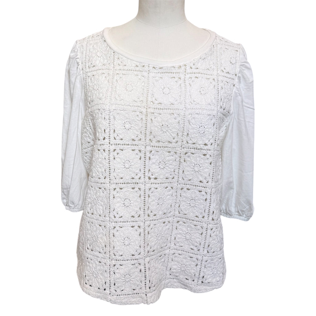Very crochet front top with sleeves