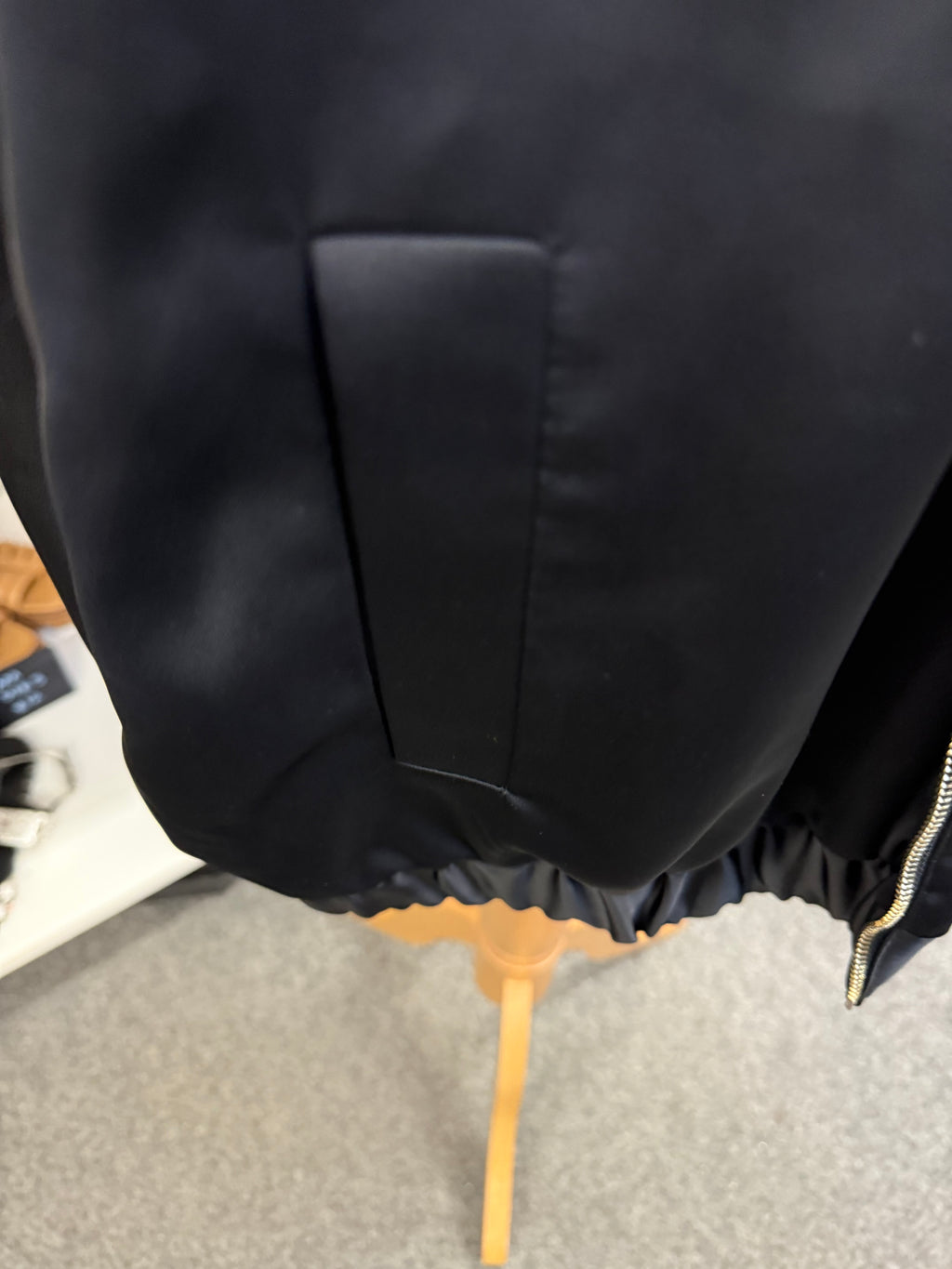 Next black zip bomber jacket