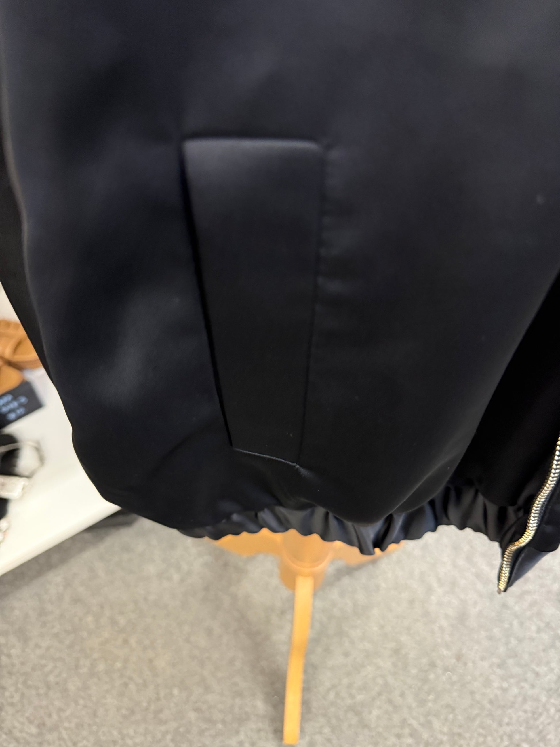 Next black zip bomber jacket