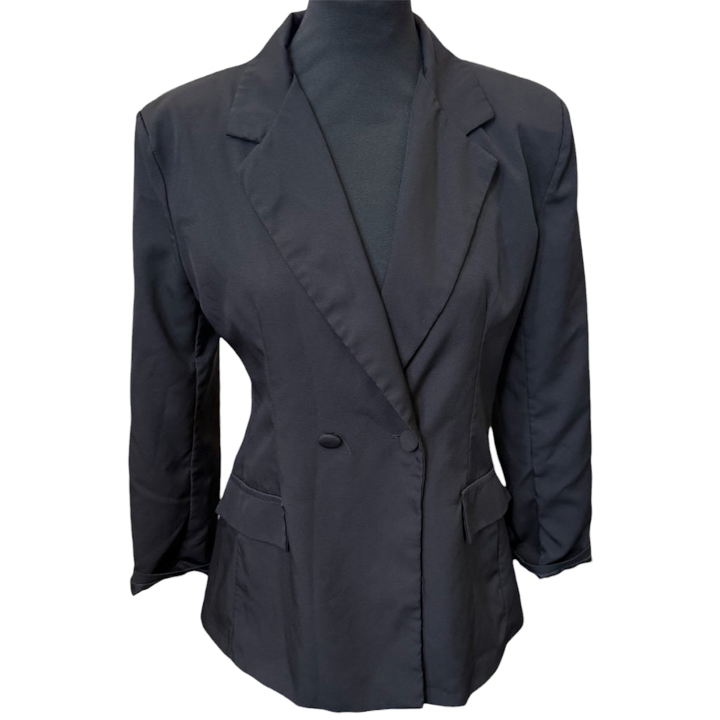 Boohoo black fitted blazer
