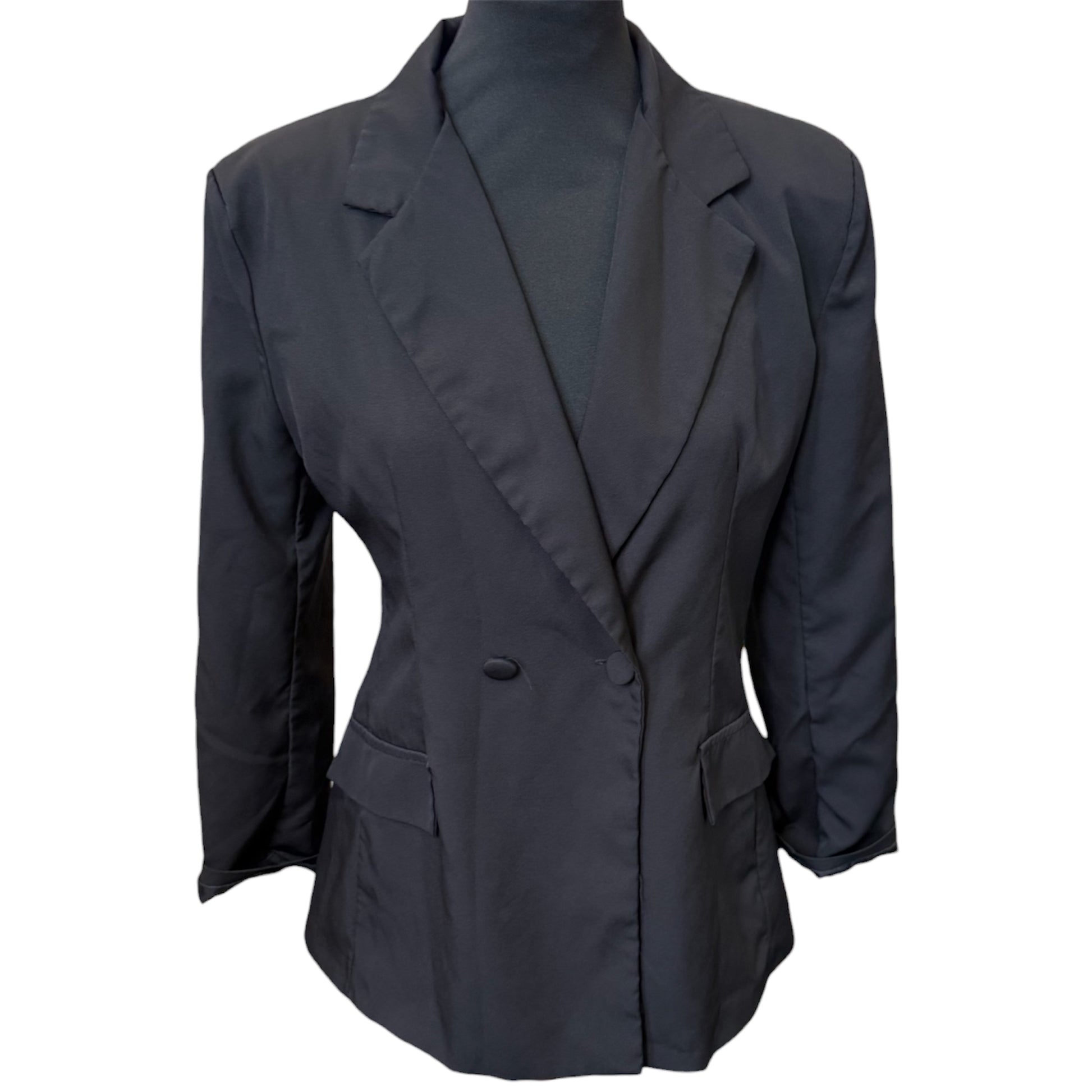 Boohoo black fitted blazer