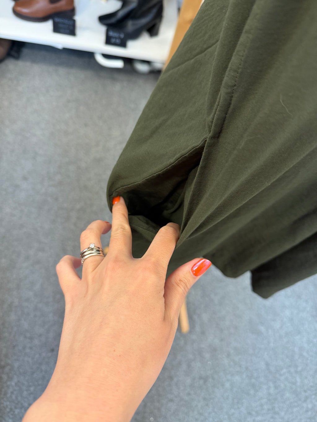 Whistles khaki oversize dress with pockets
