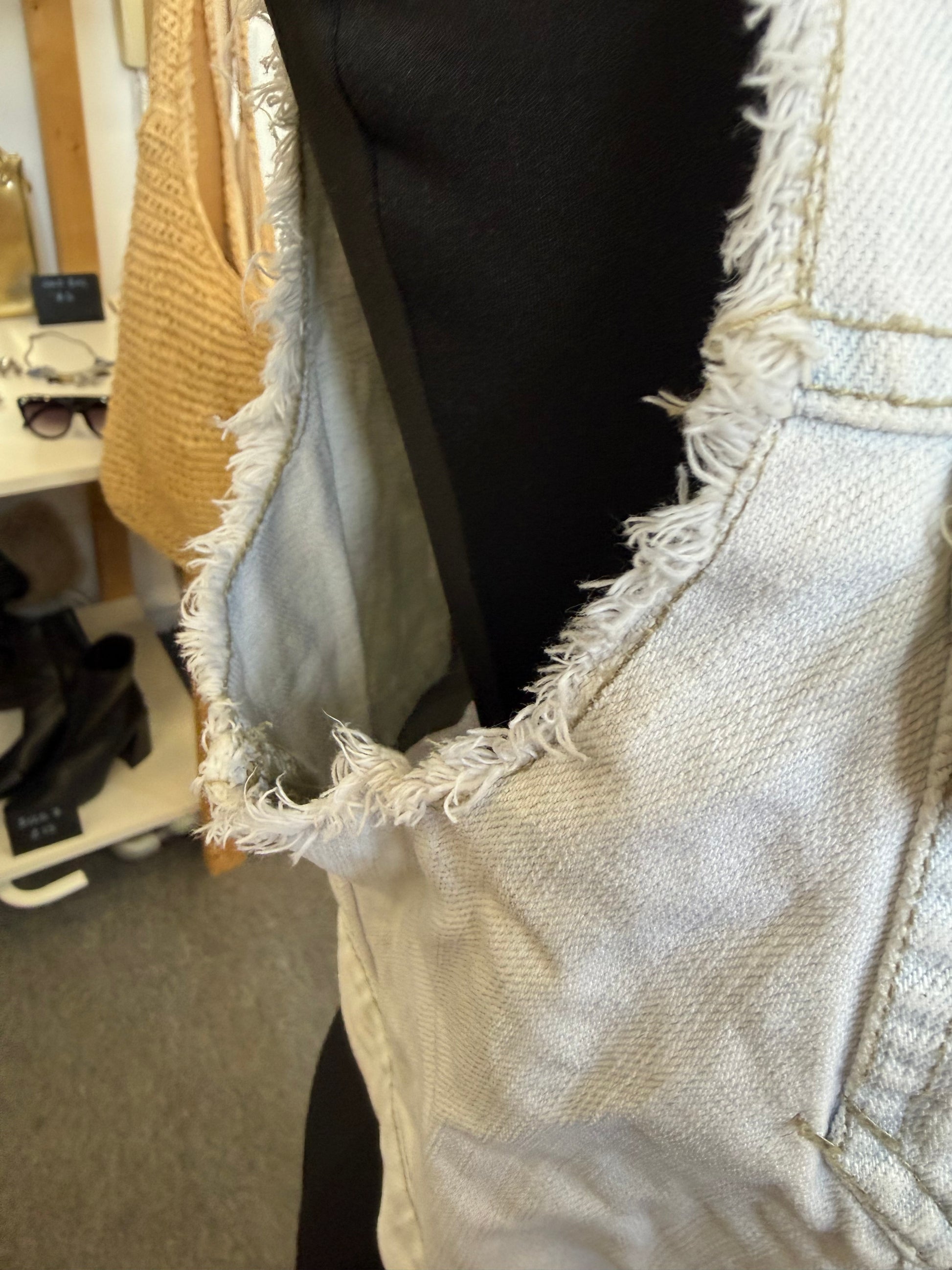 Primark light blue denim waistcoat