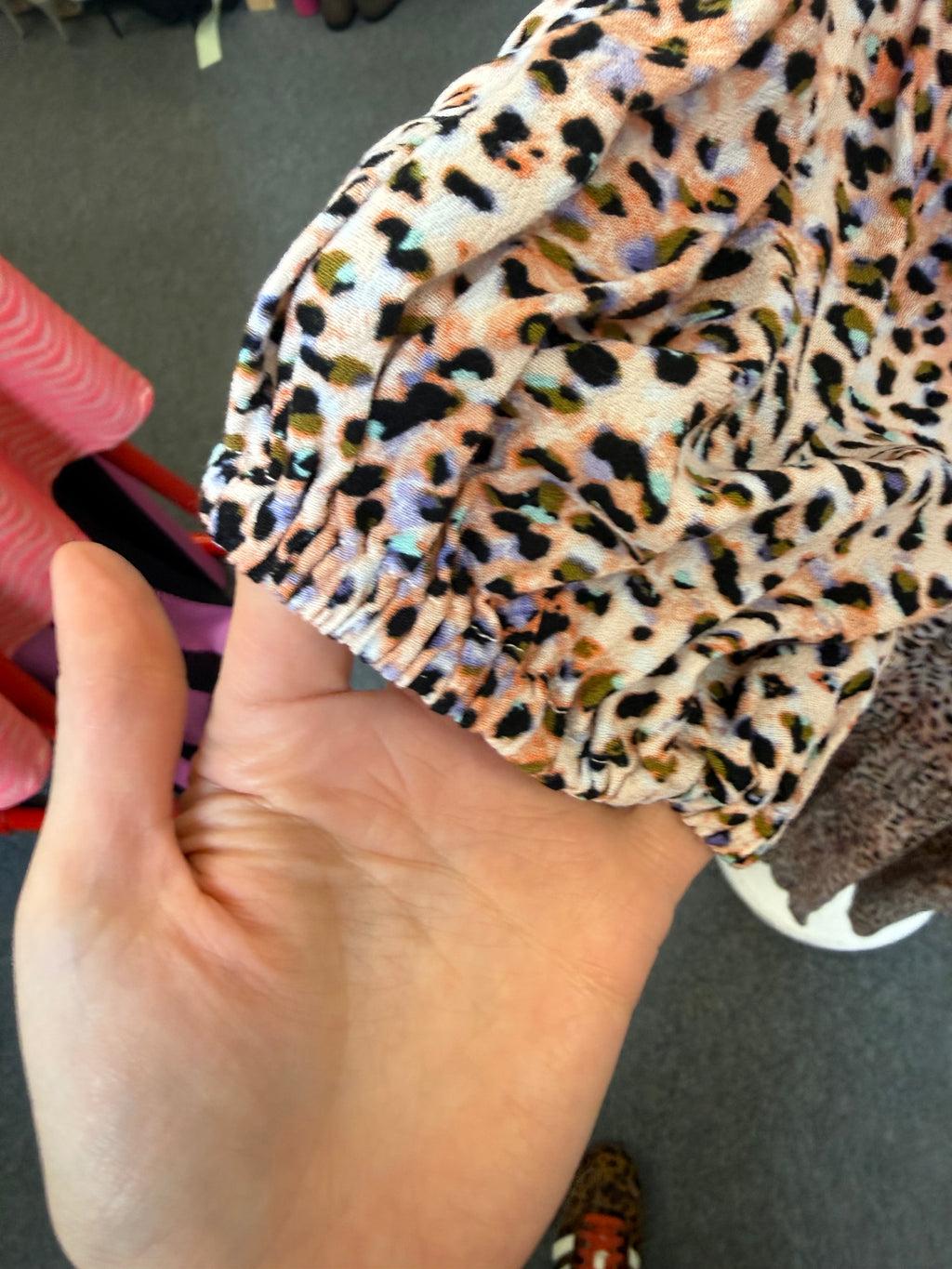 And/Or animal print long sleeved midi dress