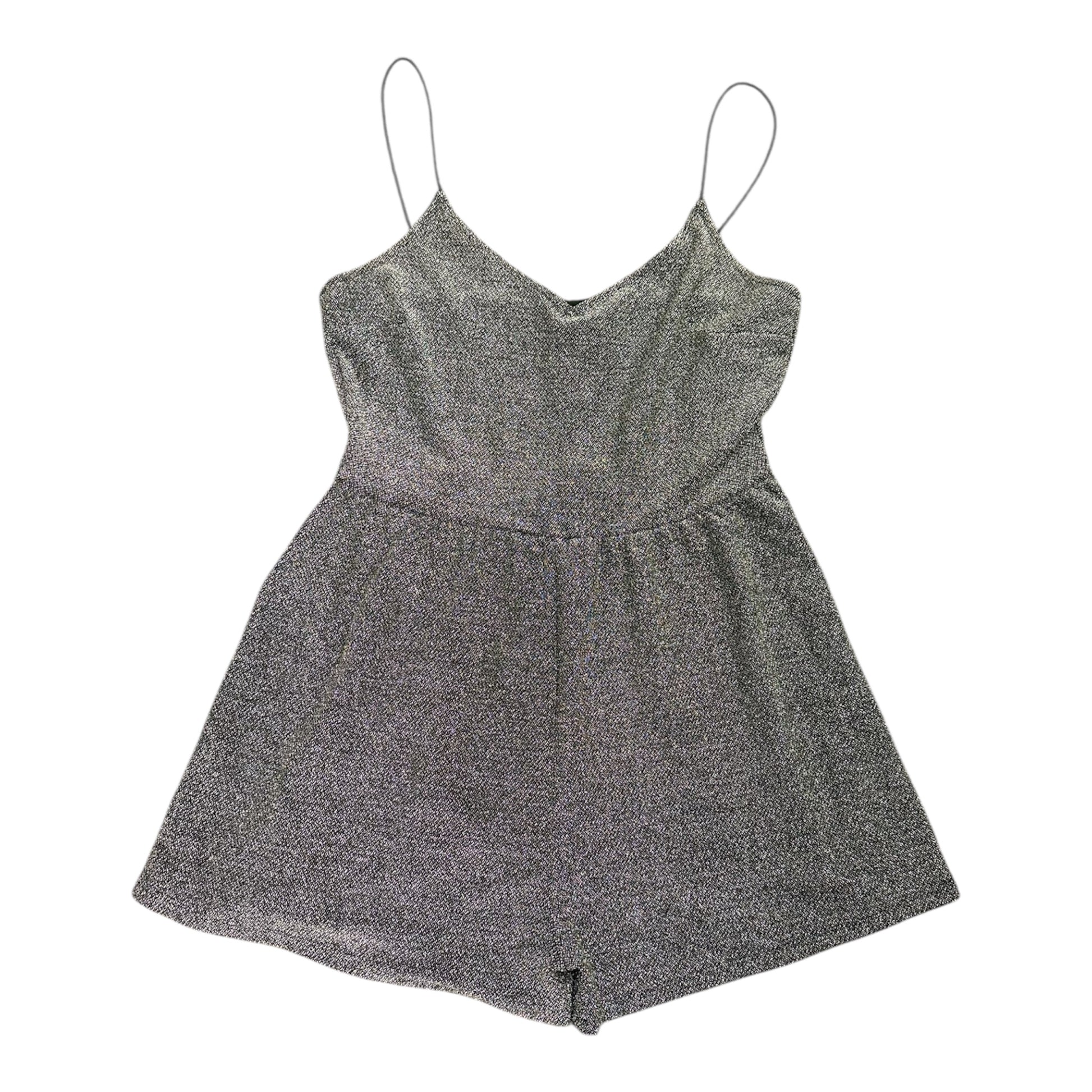 H&M silver glitter playsuit
