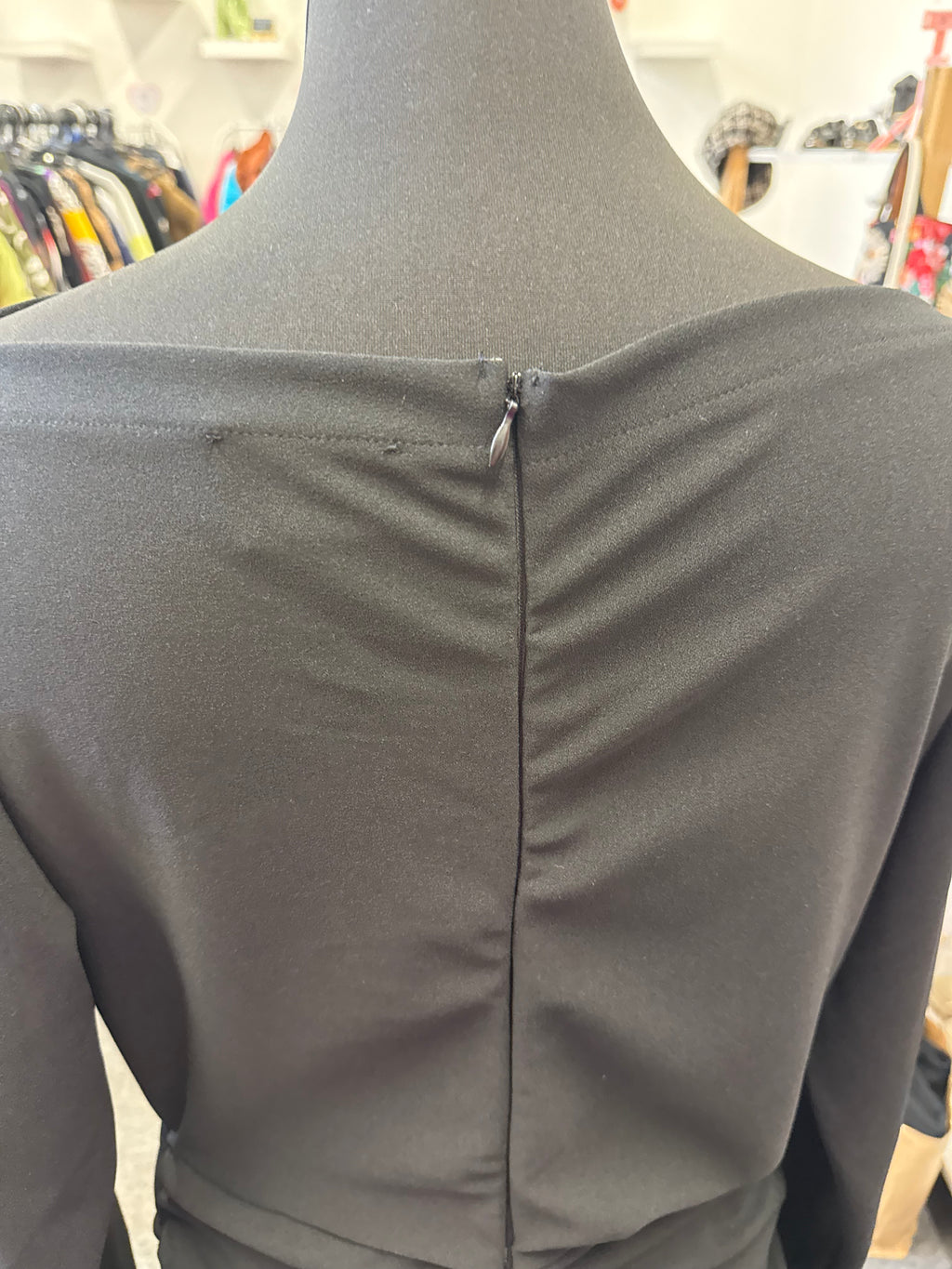 AX Paris black rusche long sleeved dress