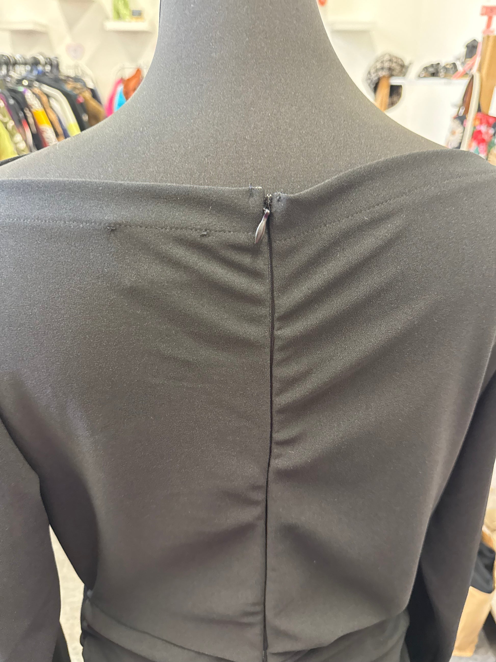 AX Paris black rusche long sleeved dress