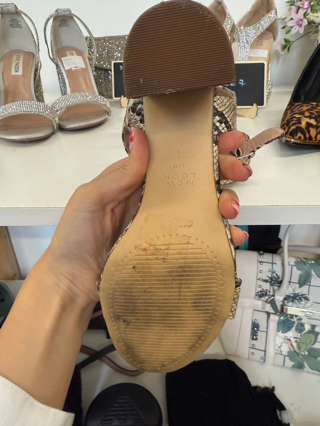 New Look snakeskin heeled sandals