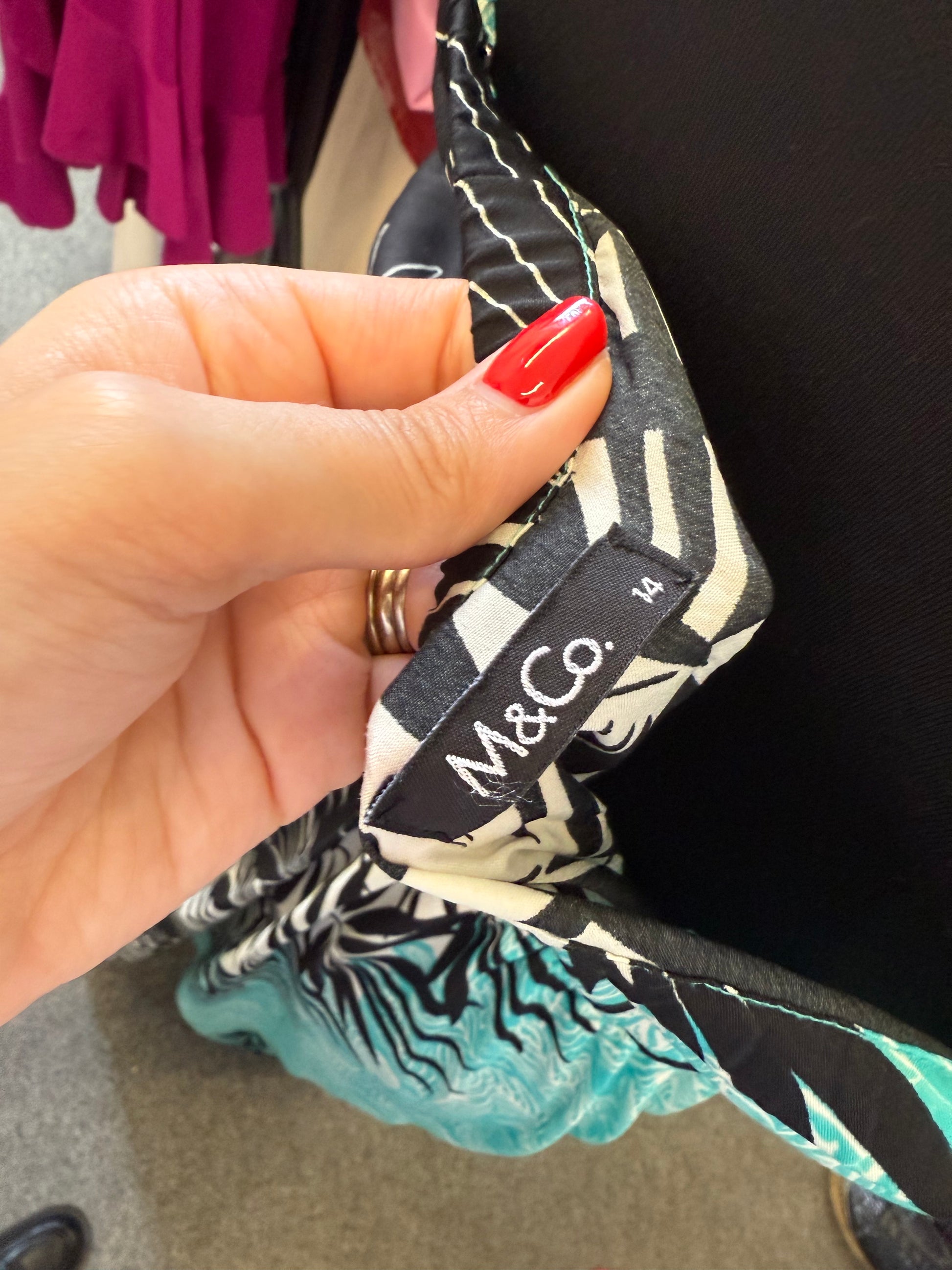 M&Co elastic waist pattern maxi dress