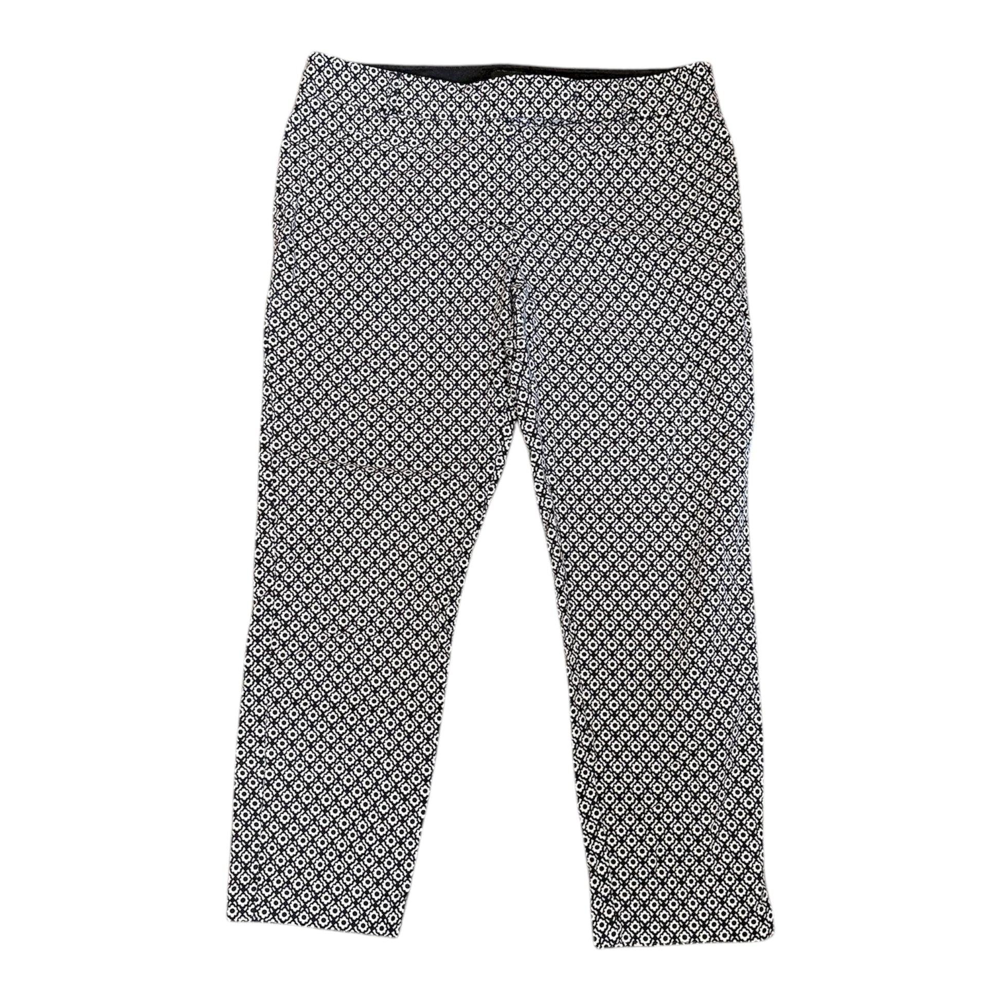 Next geometric print tapered trousers