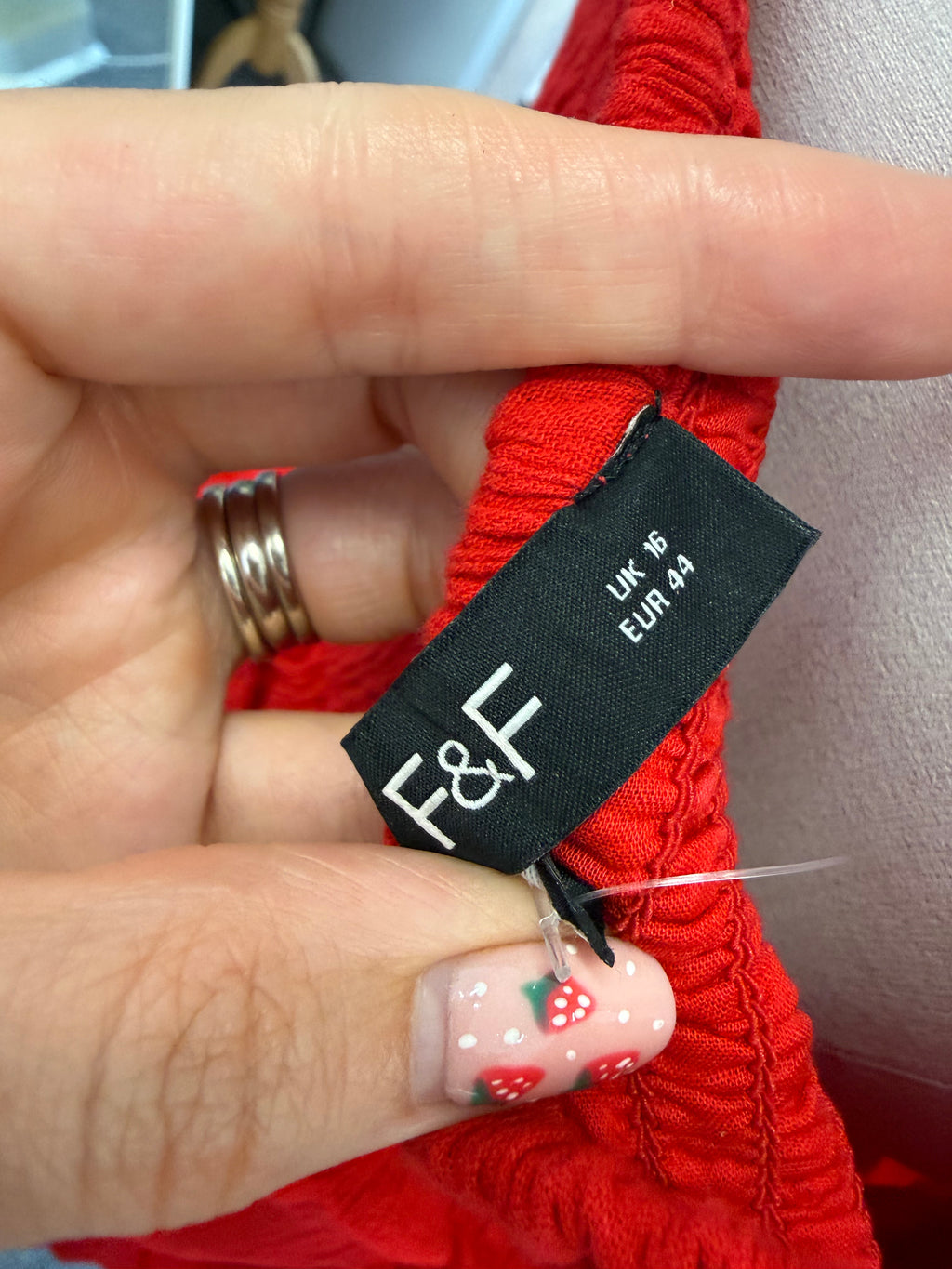 F&F red tiered maxi dress