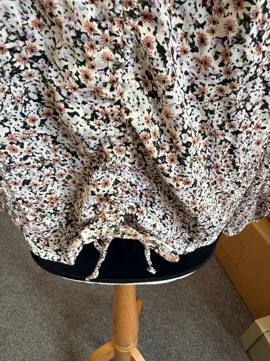 Only floral tie bottom blouse