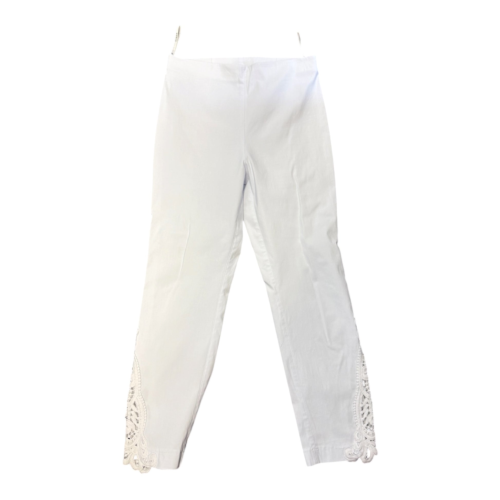Roman crop lace detail trousers