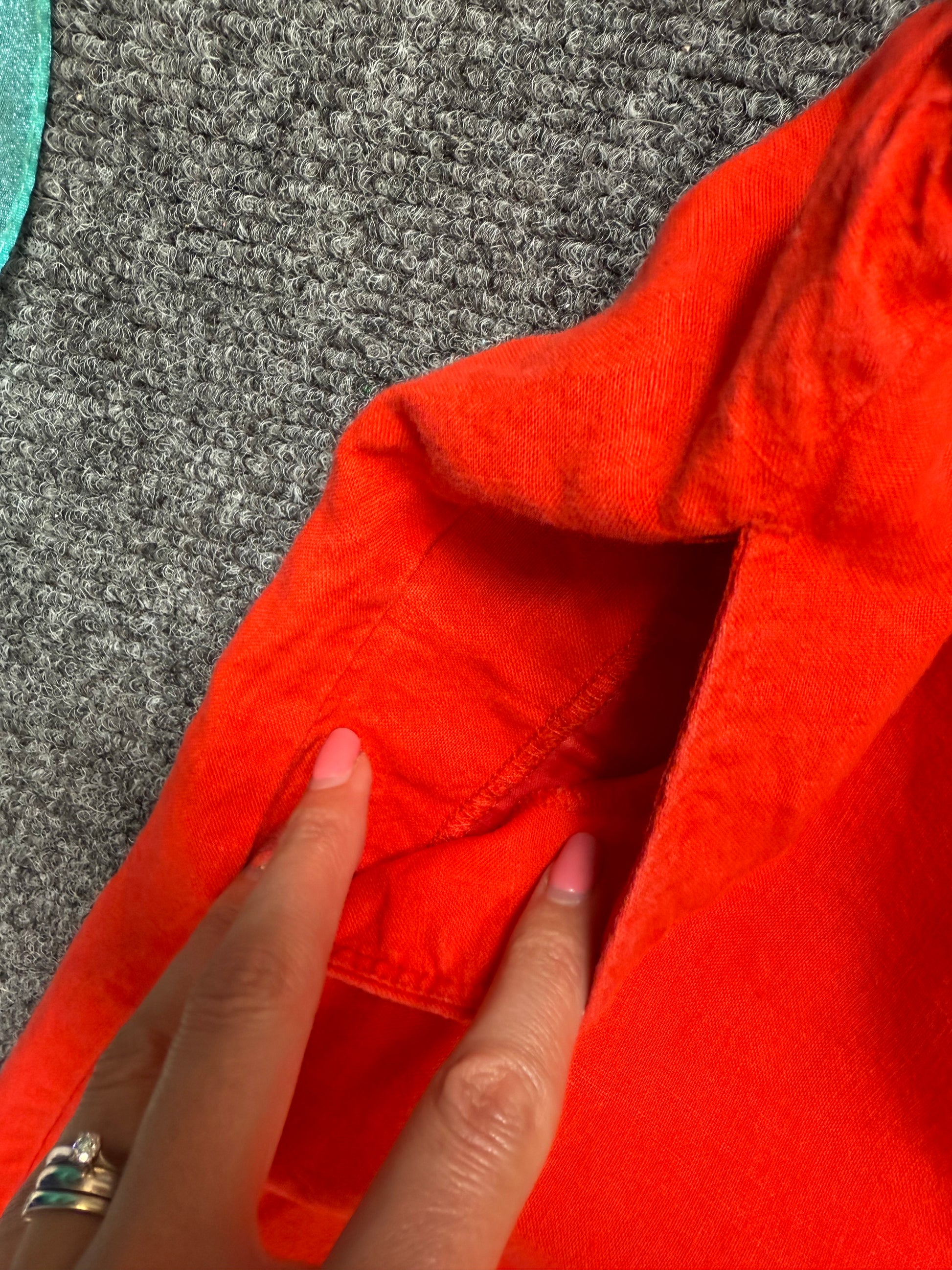 Zara red high waist wide leg trousers