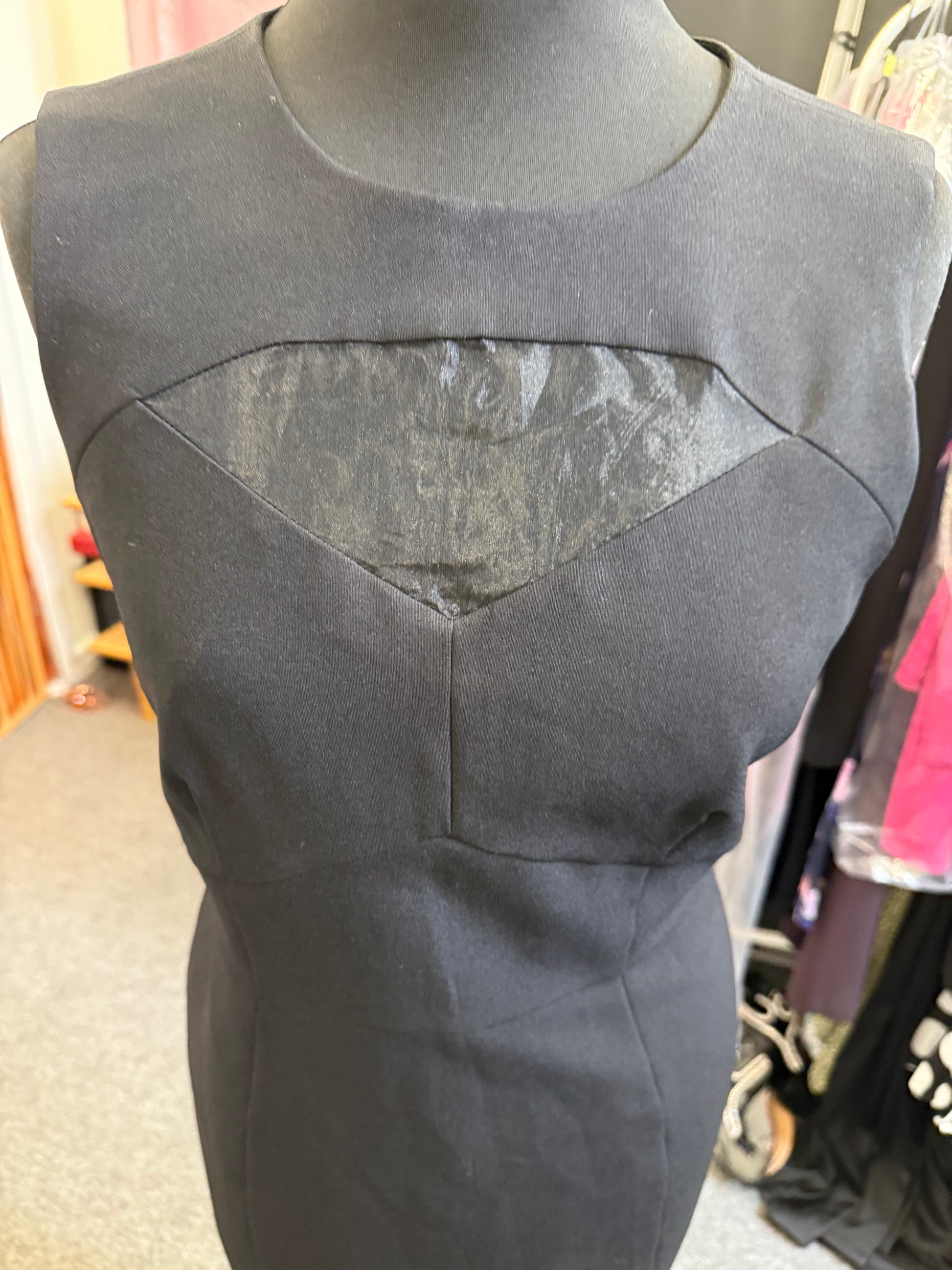 Primark black sleeveless knee length dress