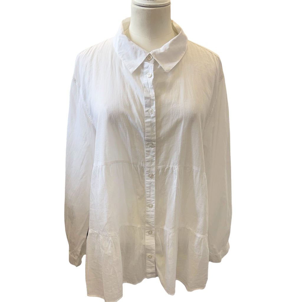 New Look white long sleeved tier shirt
