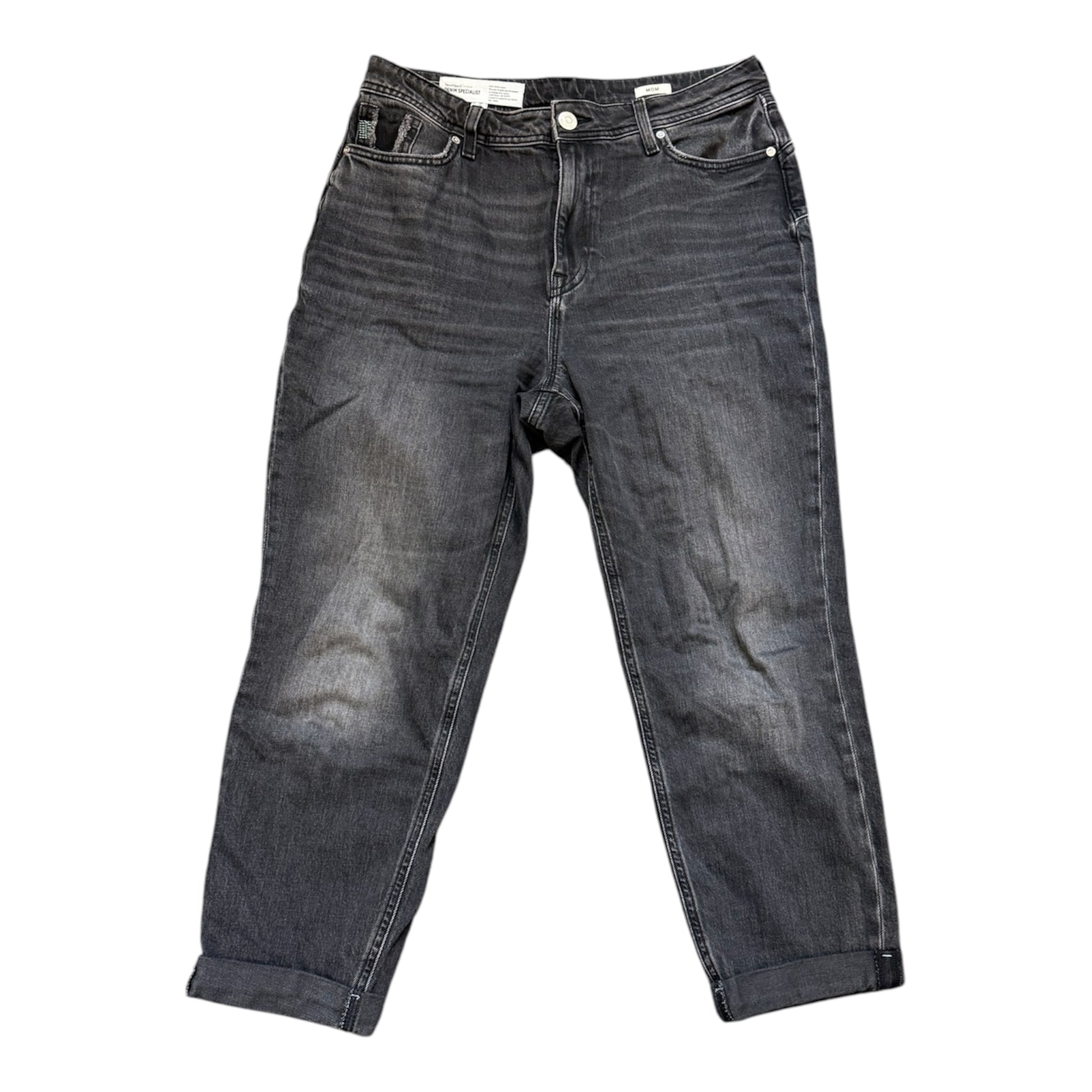 River Island black distressed look mom jeans