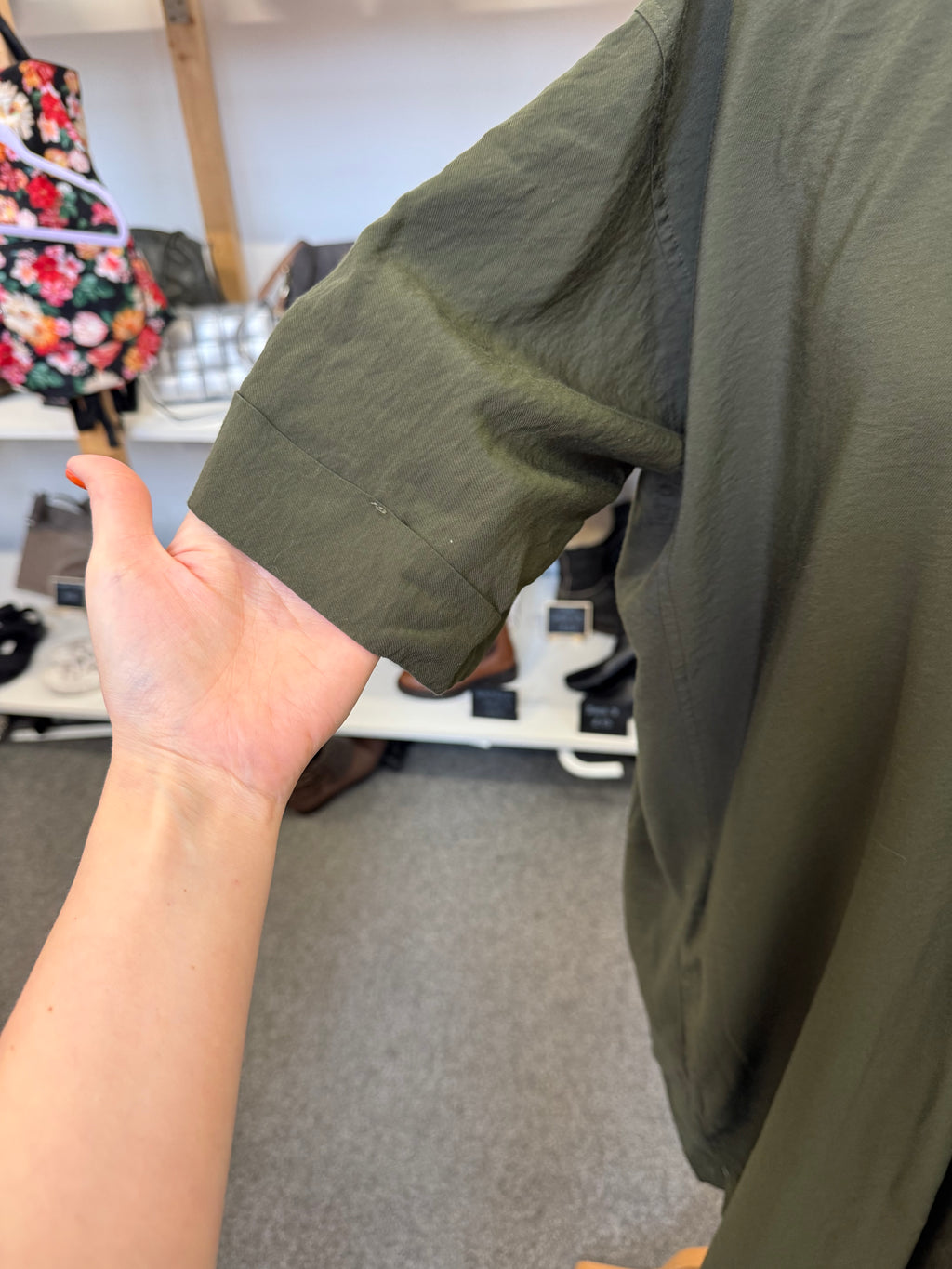 Whistles khaki oversize dress with pockets