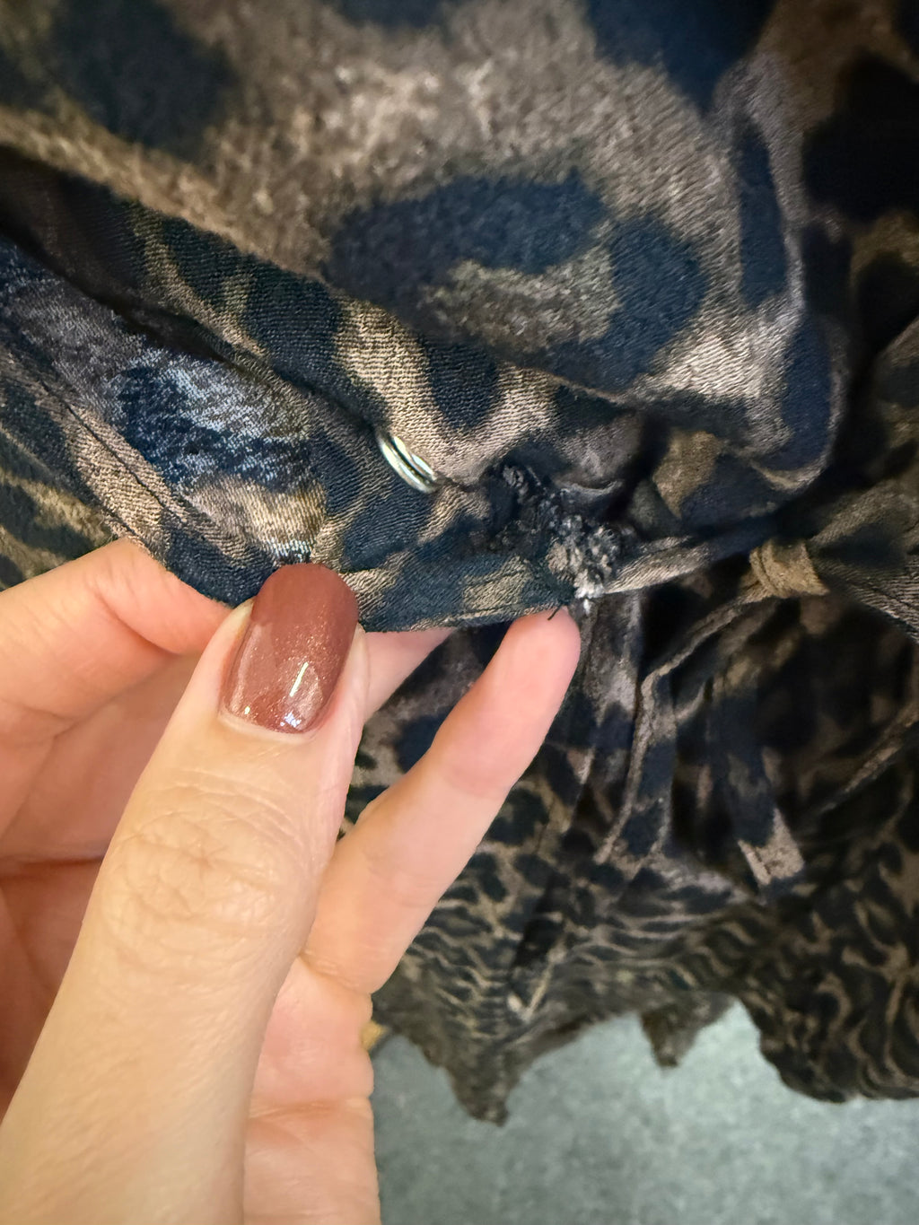 H&M leopard print wrap long sleeved dress