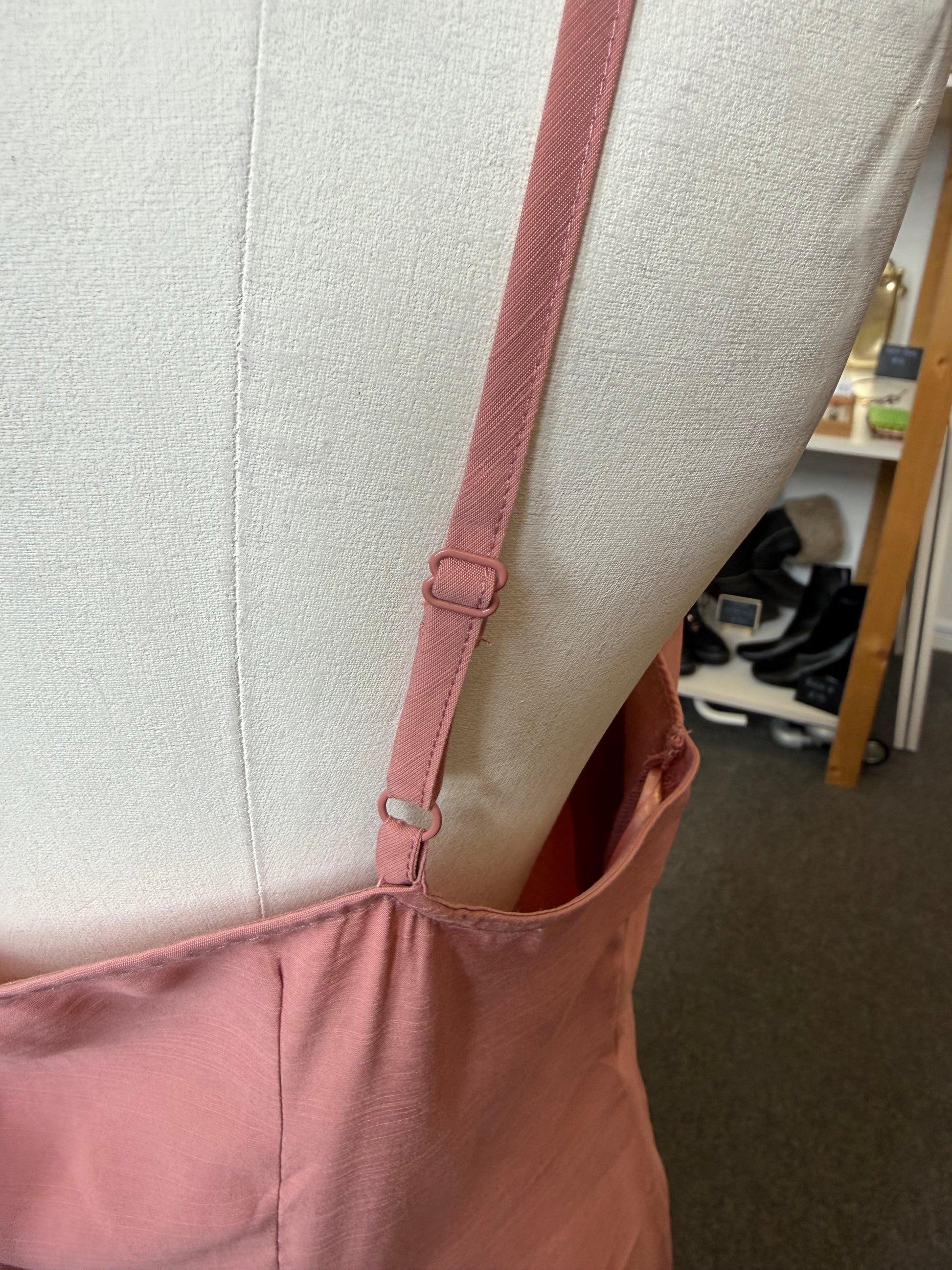 George pink bow detail midi dress