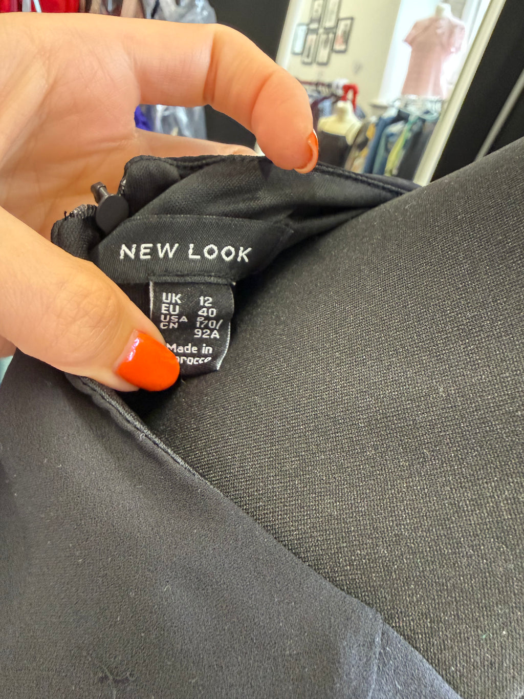 New Look black long sleeve tie detail mini dress