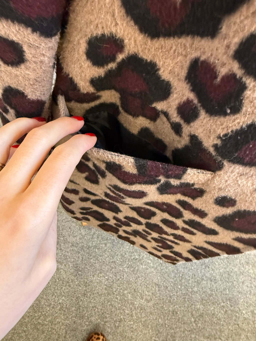Kaleidoscope animal print coat