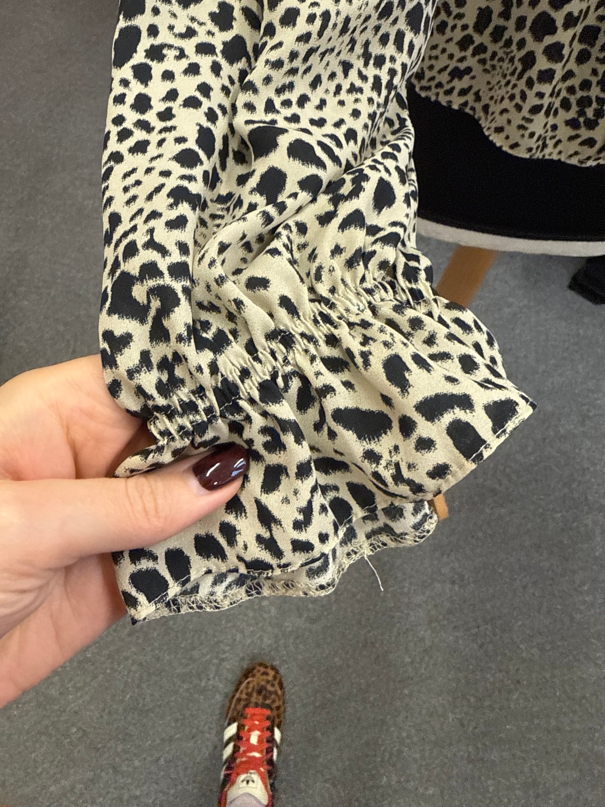 Primark animal print peplum style blouse