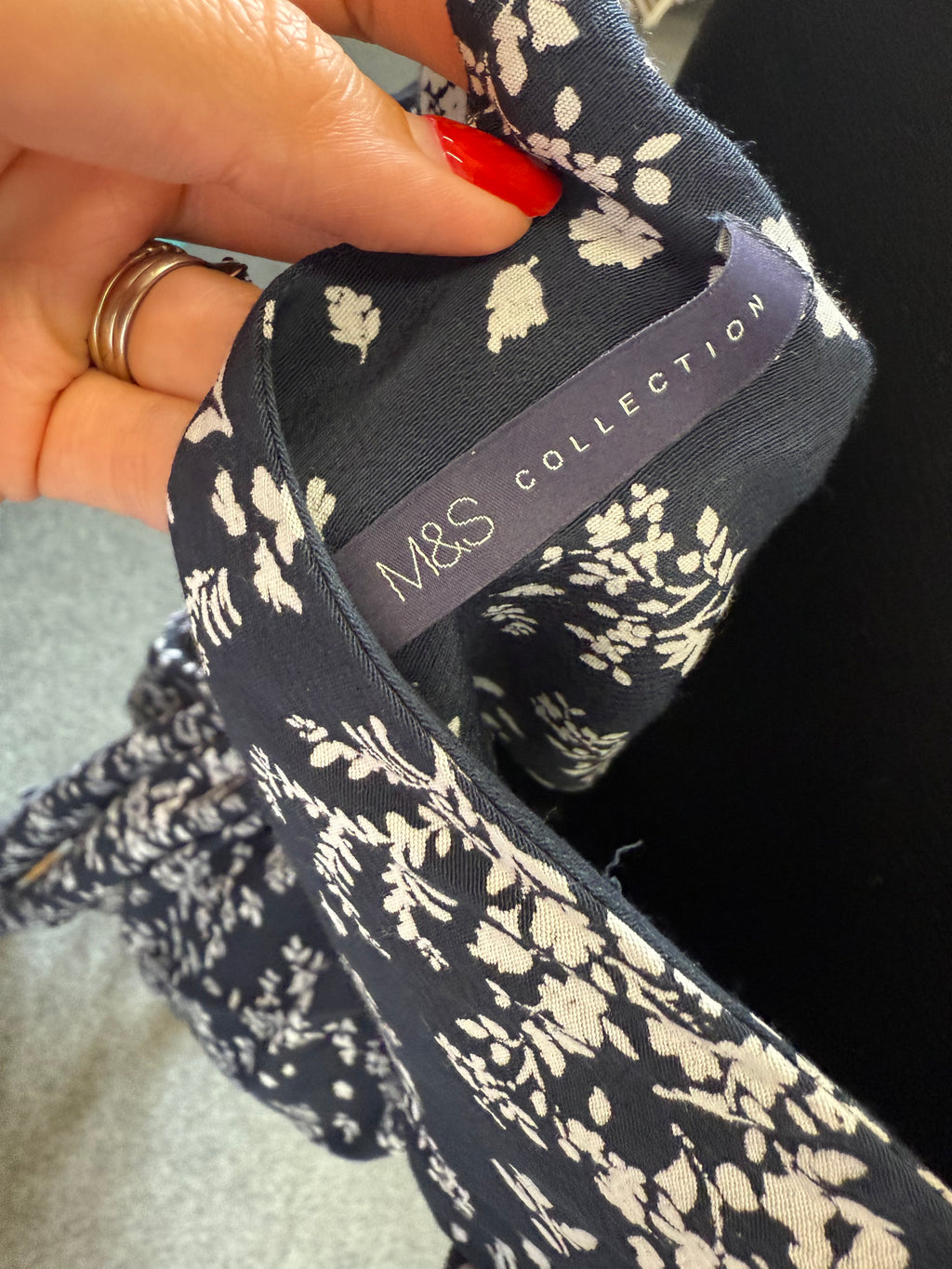 M&S floral cold shoulder dress