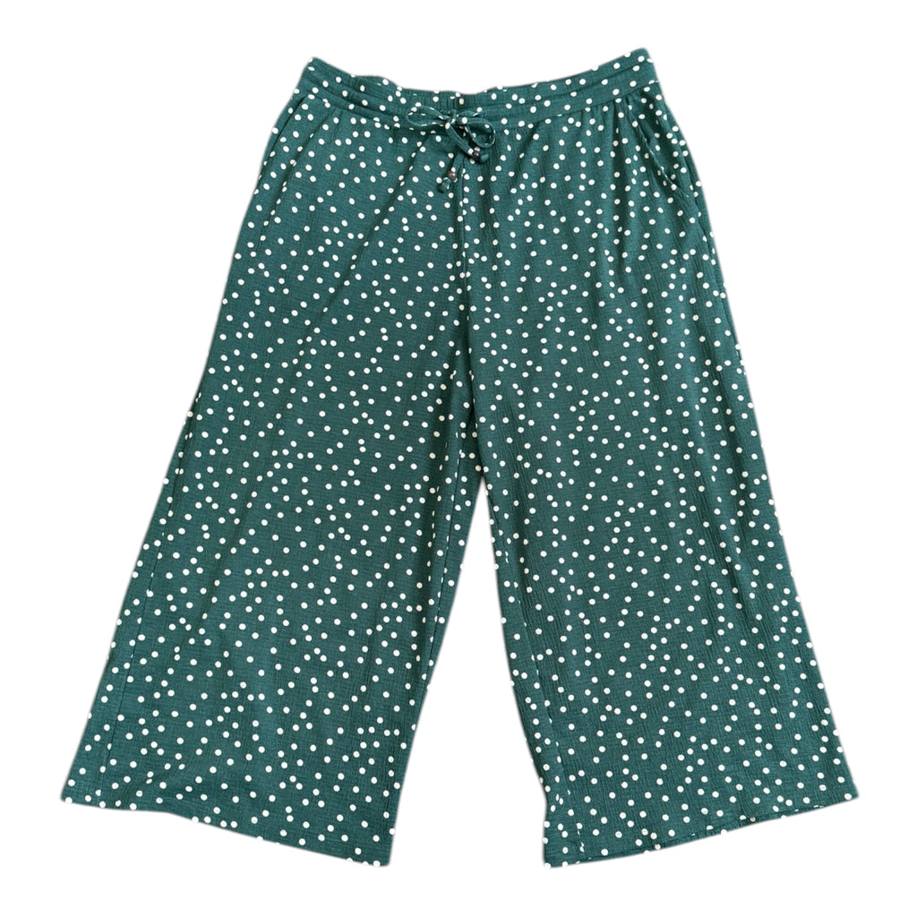 Nutmeg polka dot wide leg cropped trousers