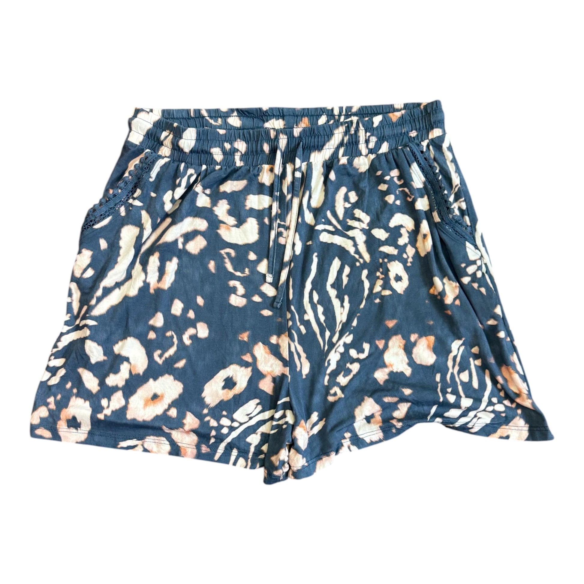 Next blue tie die effect shorts