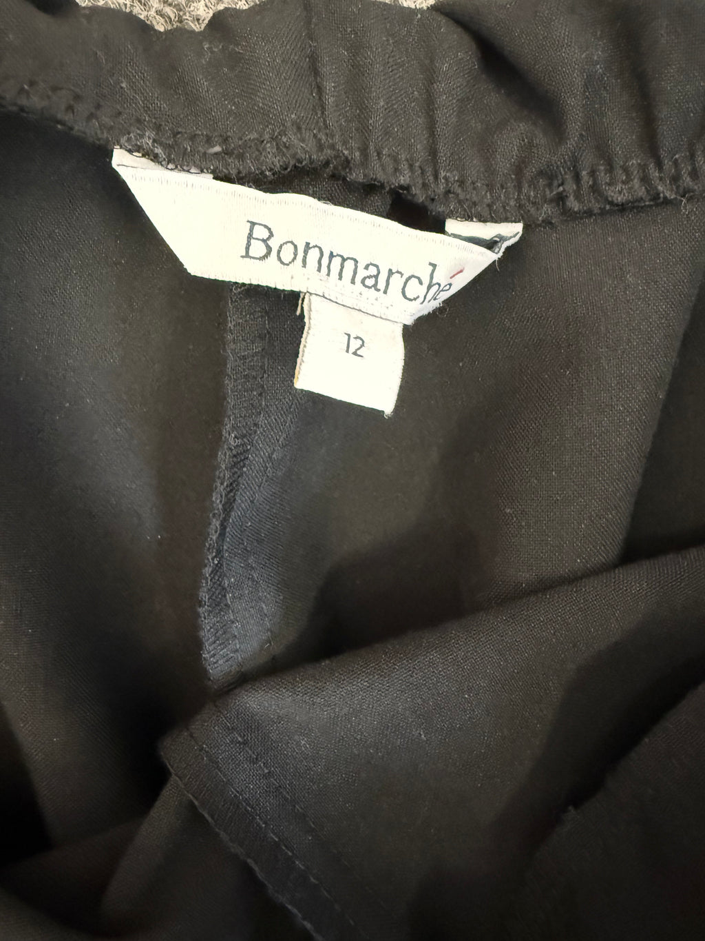 Bon Marche elastic waist band black trousers