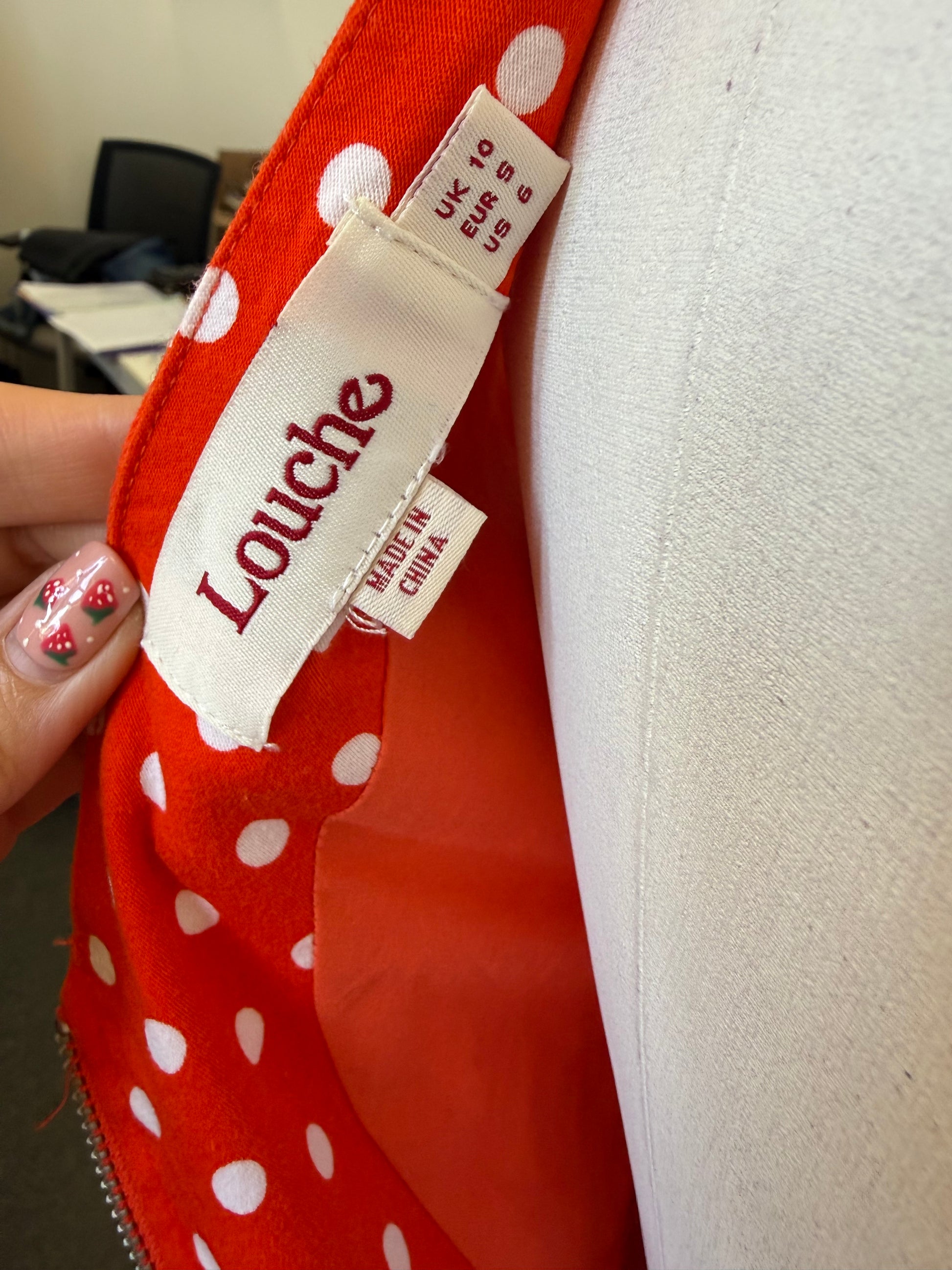 Louche polka dot skater style dress