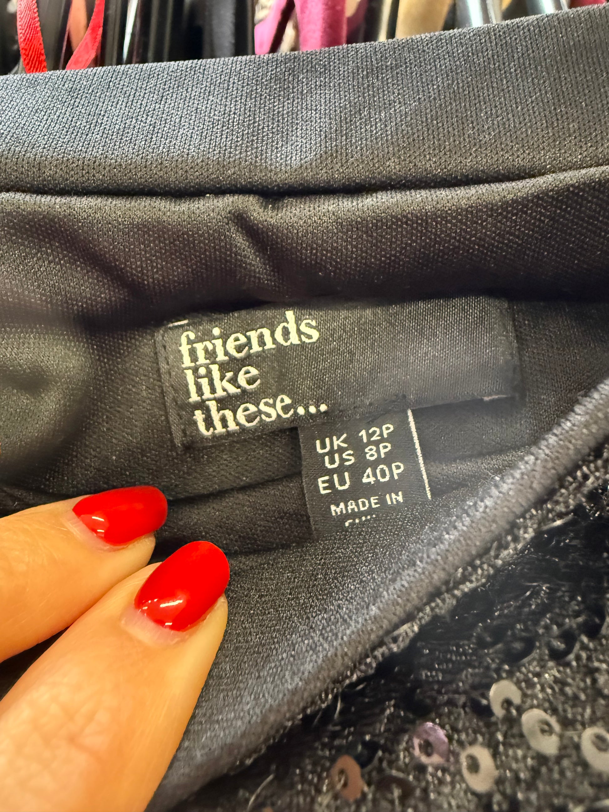 Friends Like These sequin midi skirt