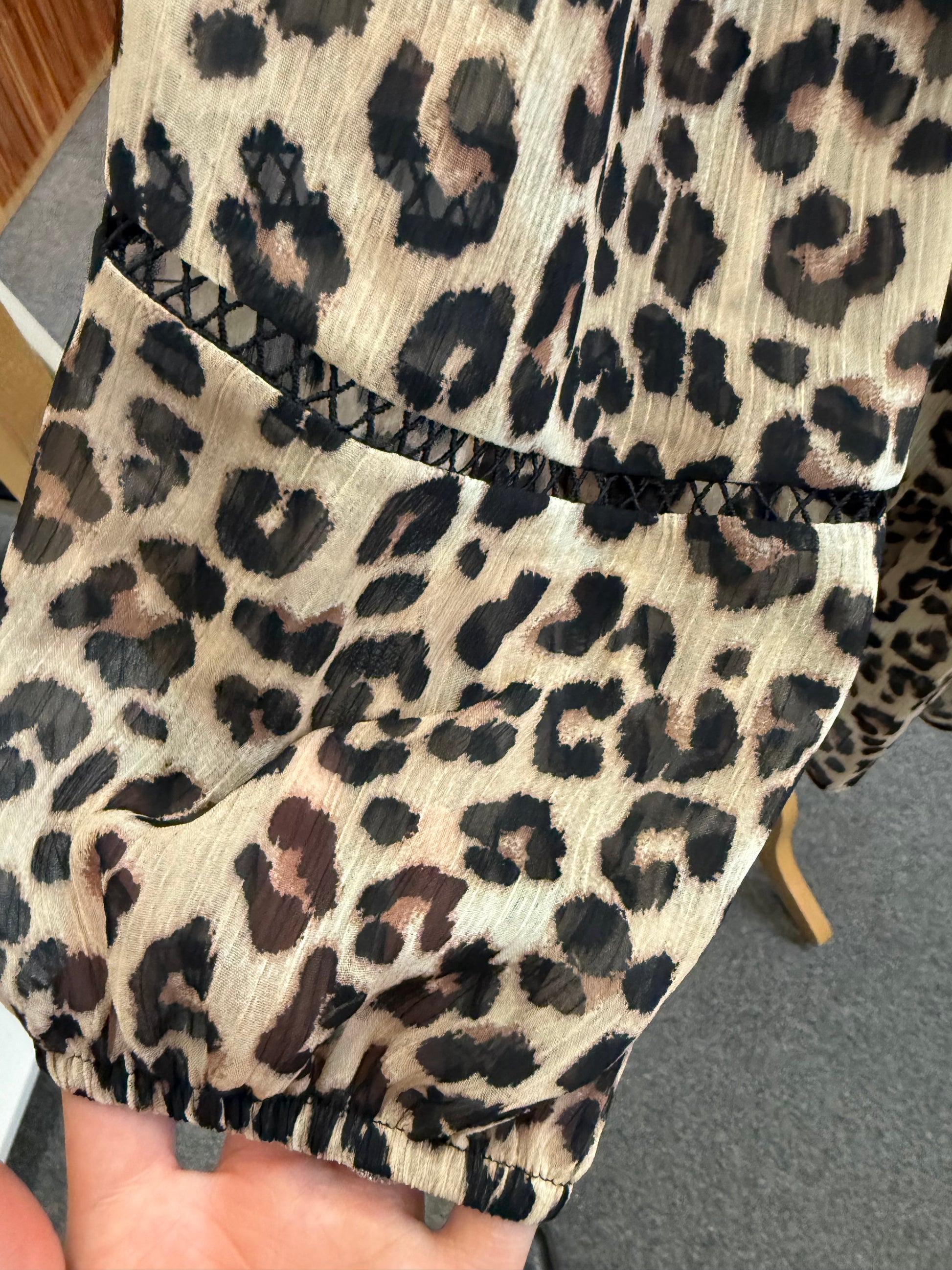 Zara leopard print frill detail mini dress