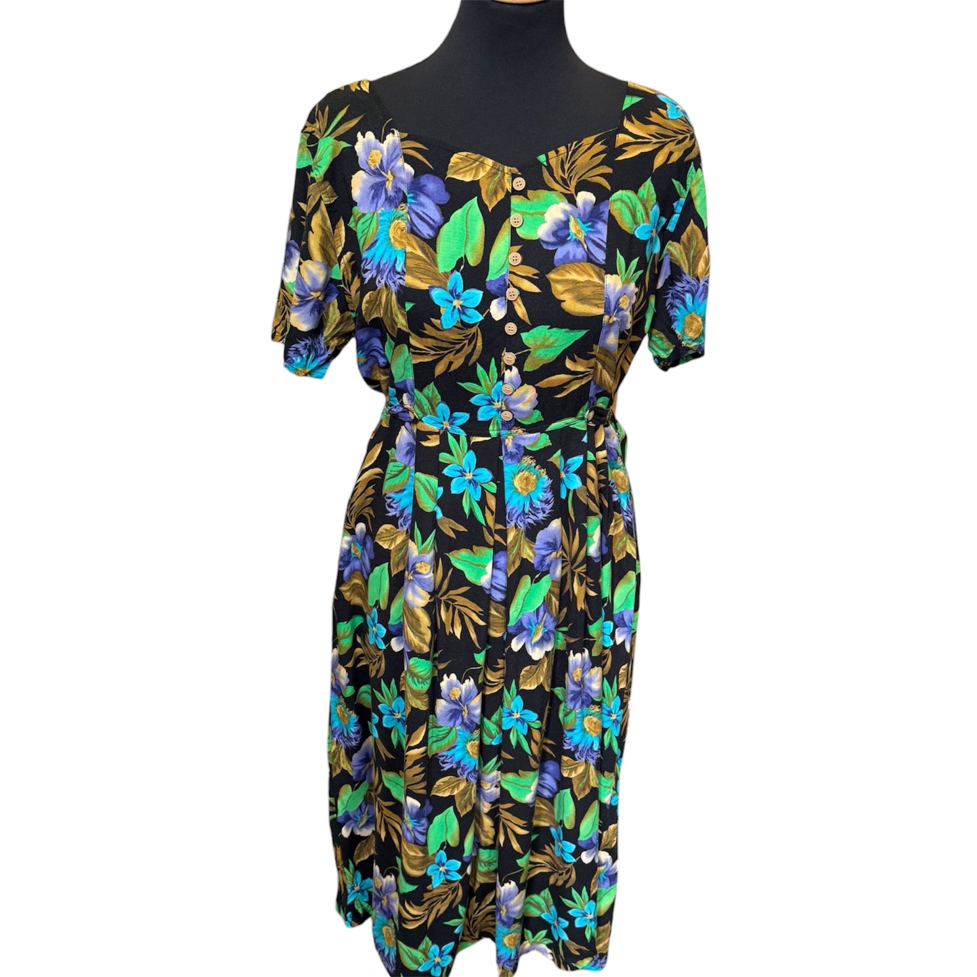 Vintage Erika Dresses floral midi dress