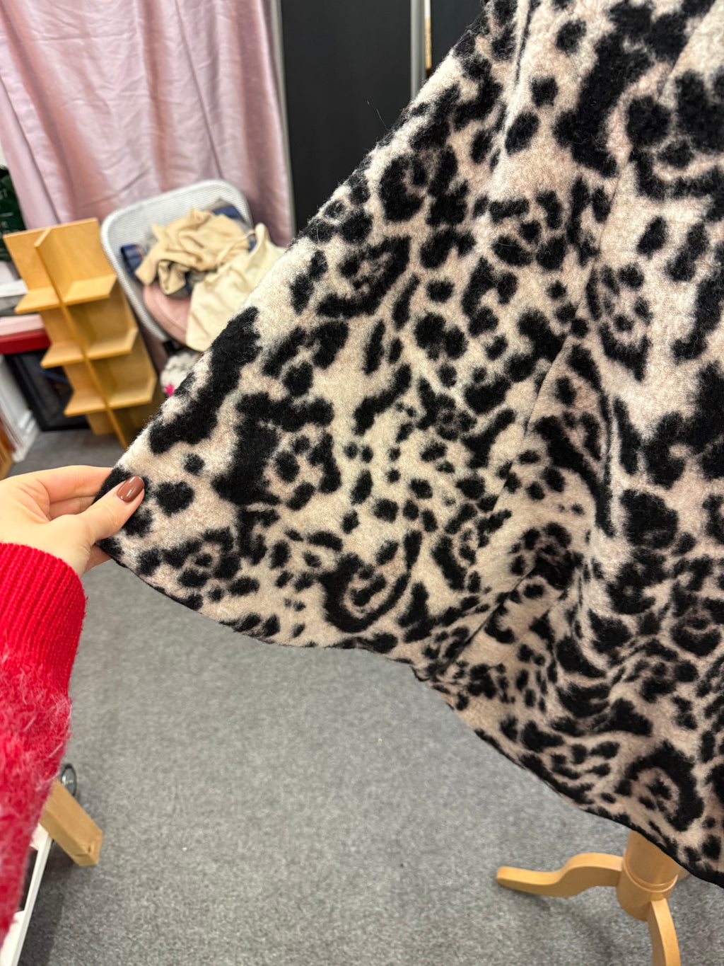 River Island animal print 3/4 sleeve zip jacket