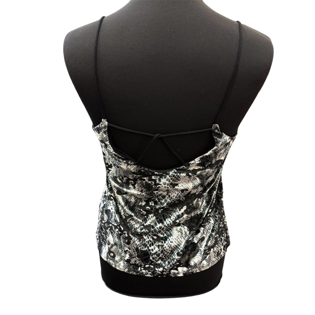 Topshop snakeskin velour strappy top