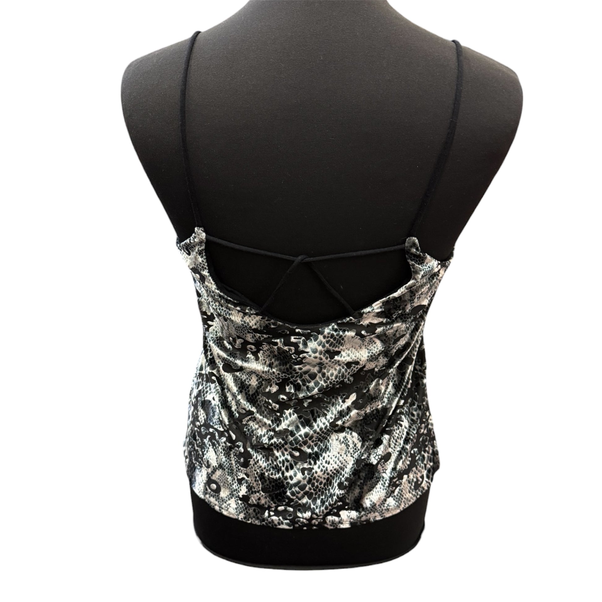 Topshop snakeskin velour strappy top