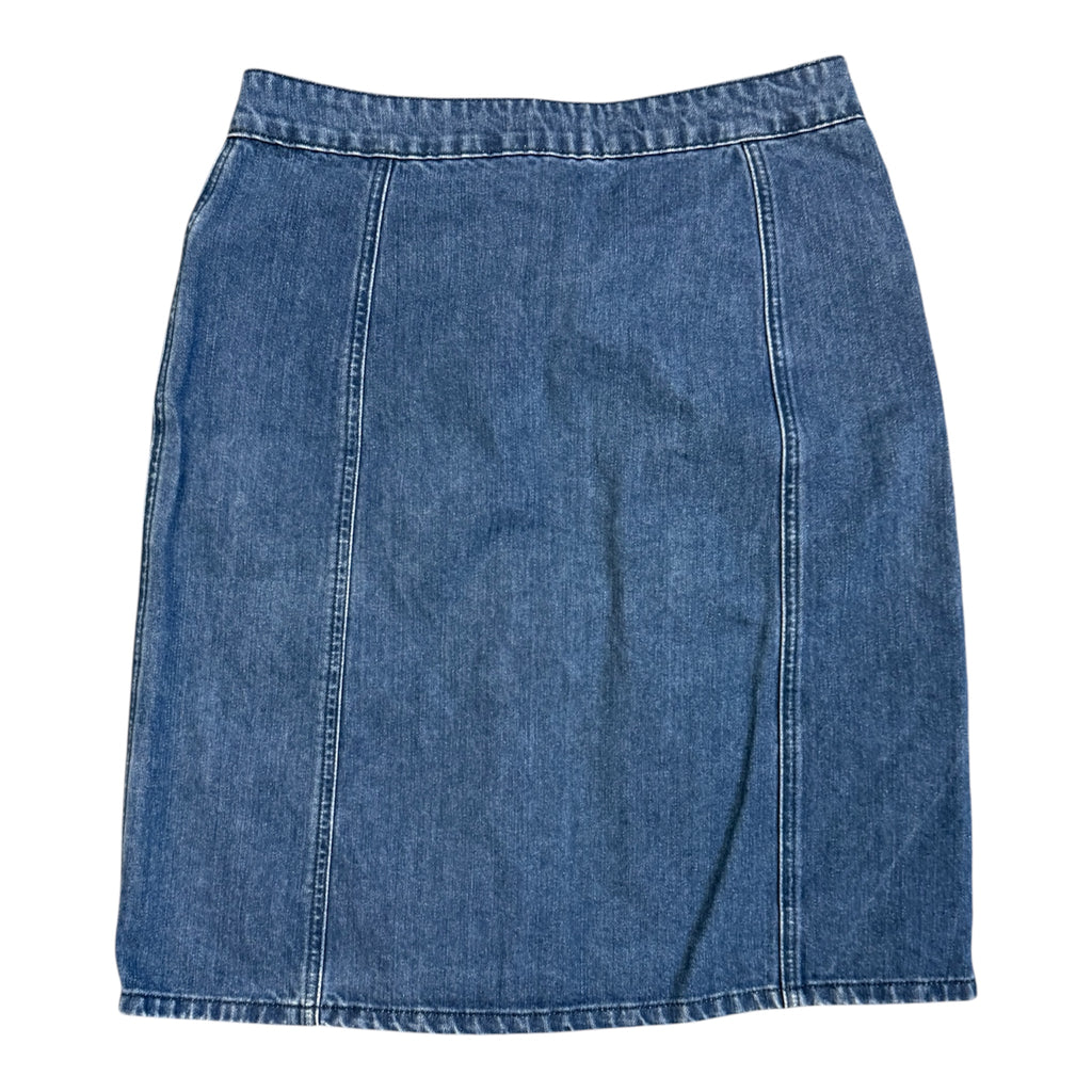 Hush button front denim skirt