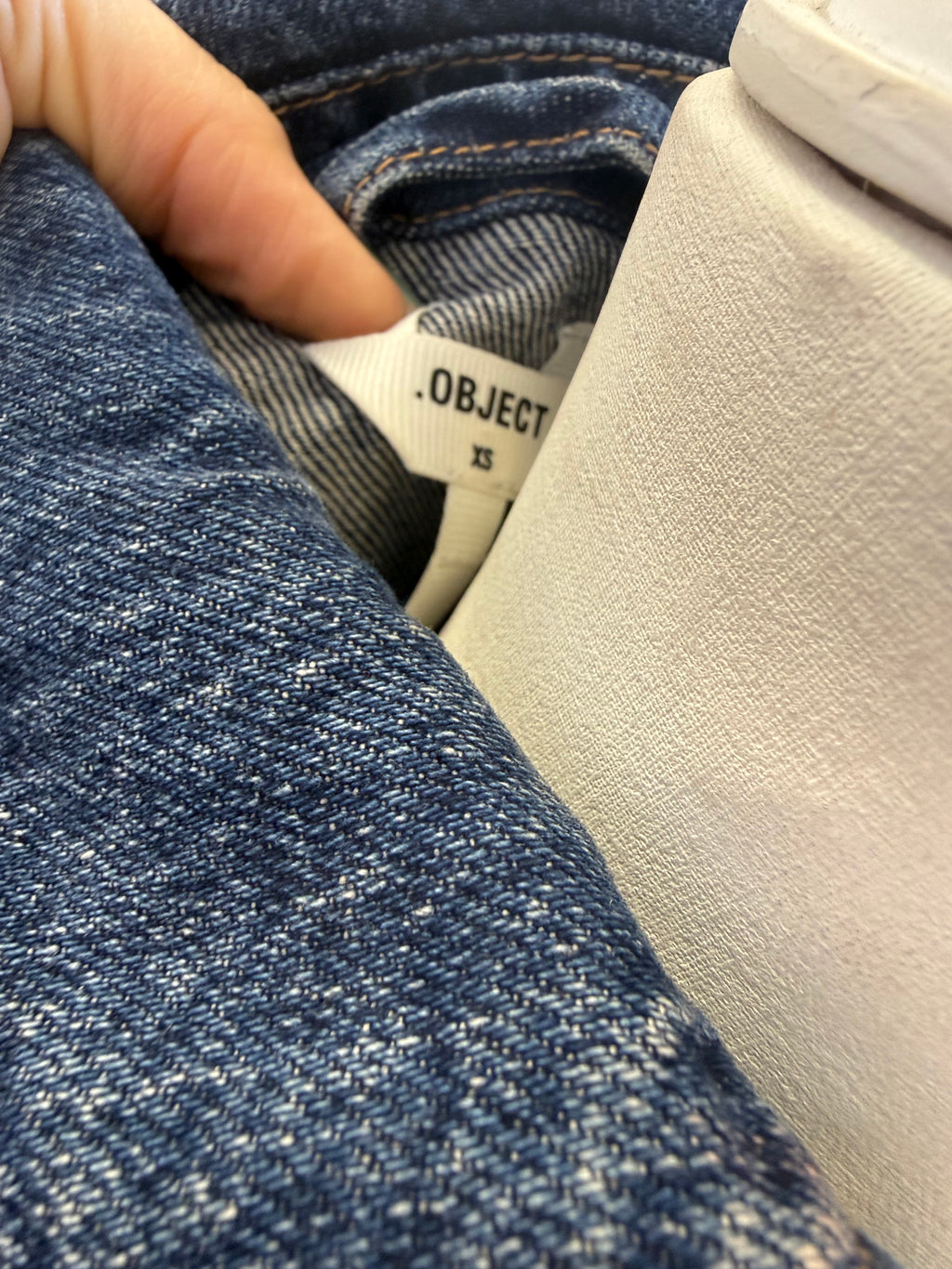 Object denim wide sleeve top