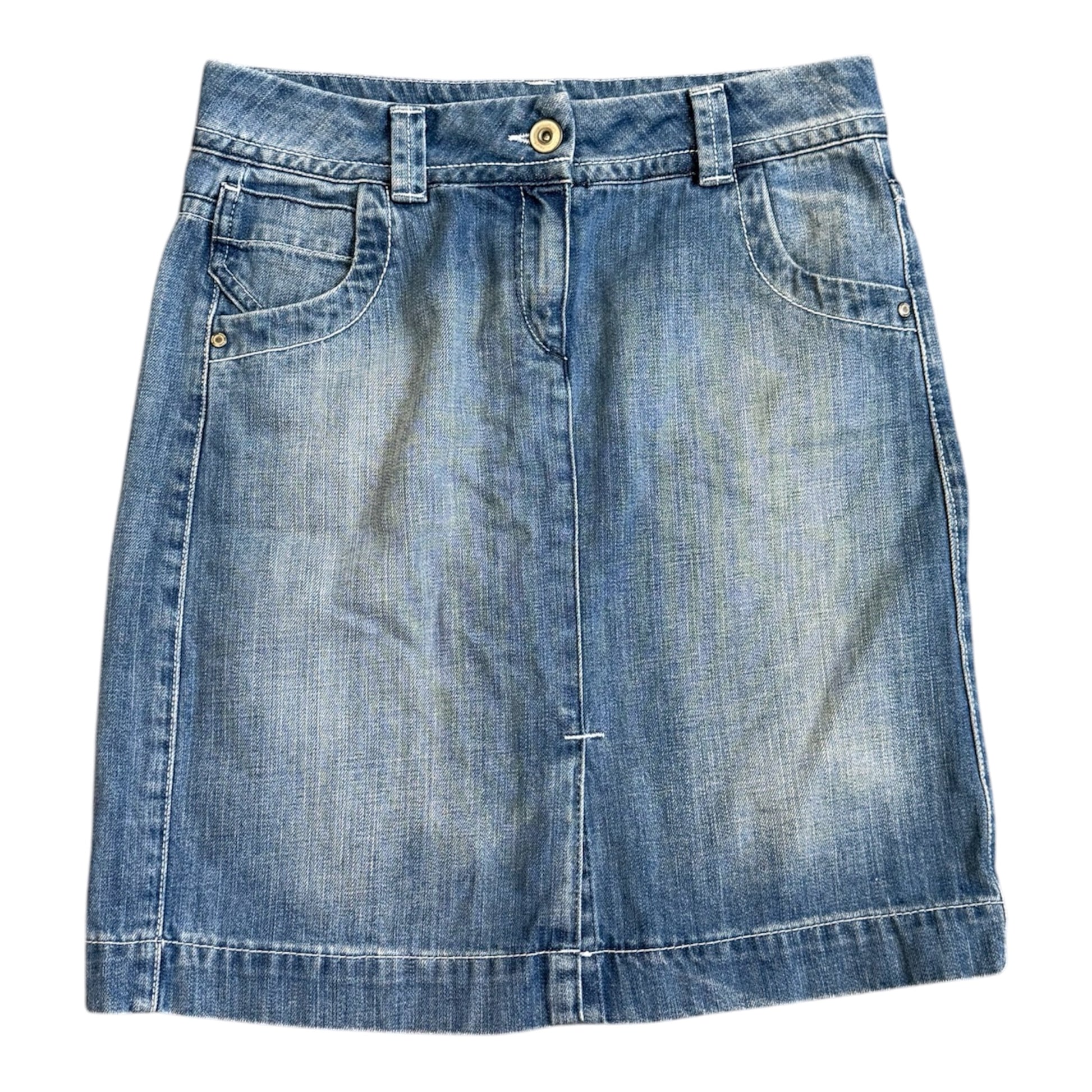 M&S knee length denim skirt
