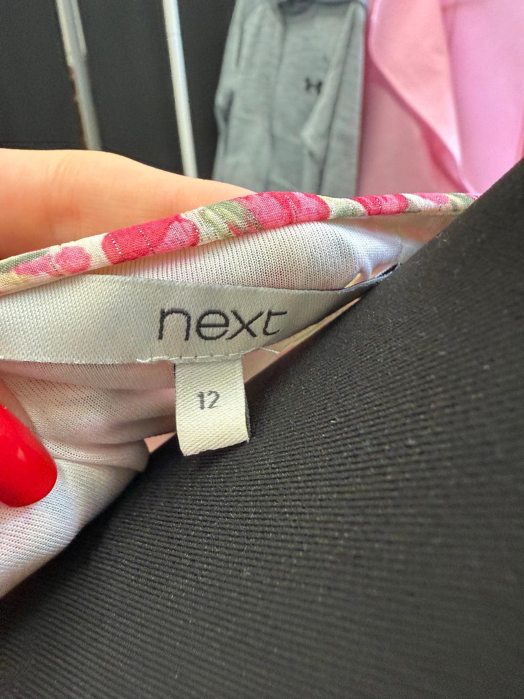 Next floral pouffe sleeve belted midi dress