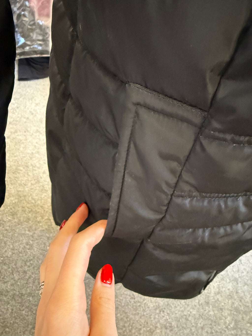 Capsule Wardrobe black longline coat with hood