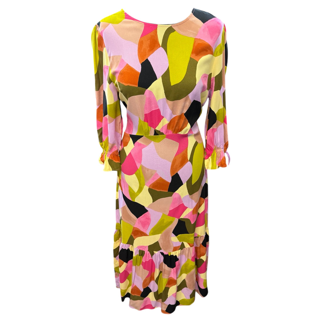 Nobody’s Child multicolour pattern long sleeved midi dress