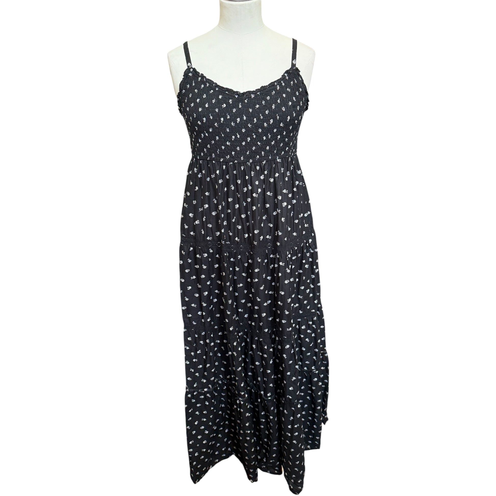 Per Una black and white tiered maxi dress