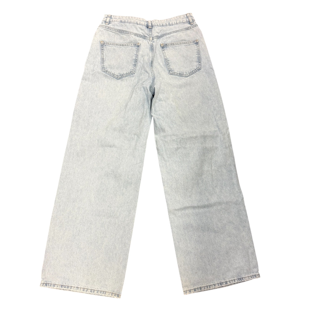 Primark wide leg rip pale blue jeans