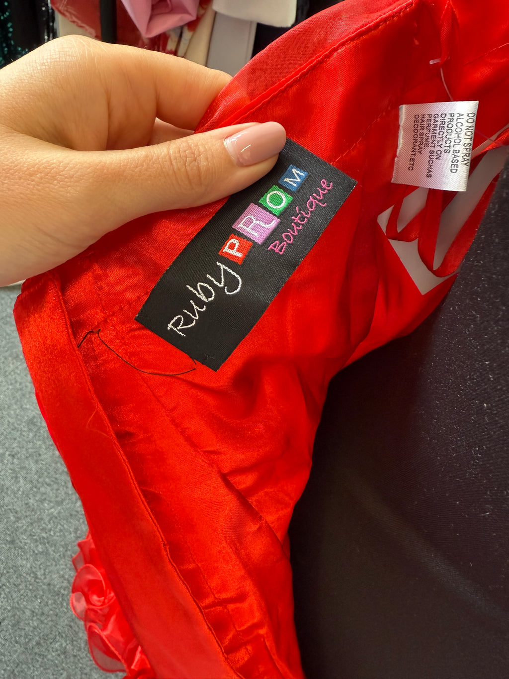 Ruby Prom Boutique strapless mini occasion dress